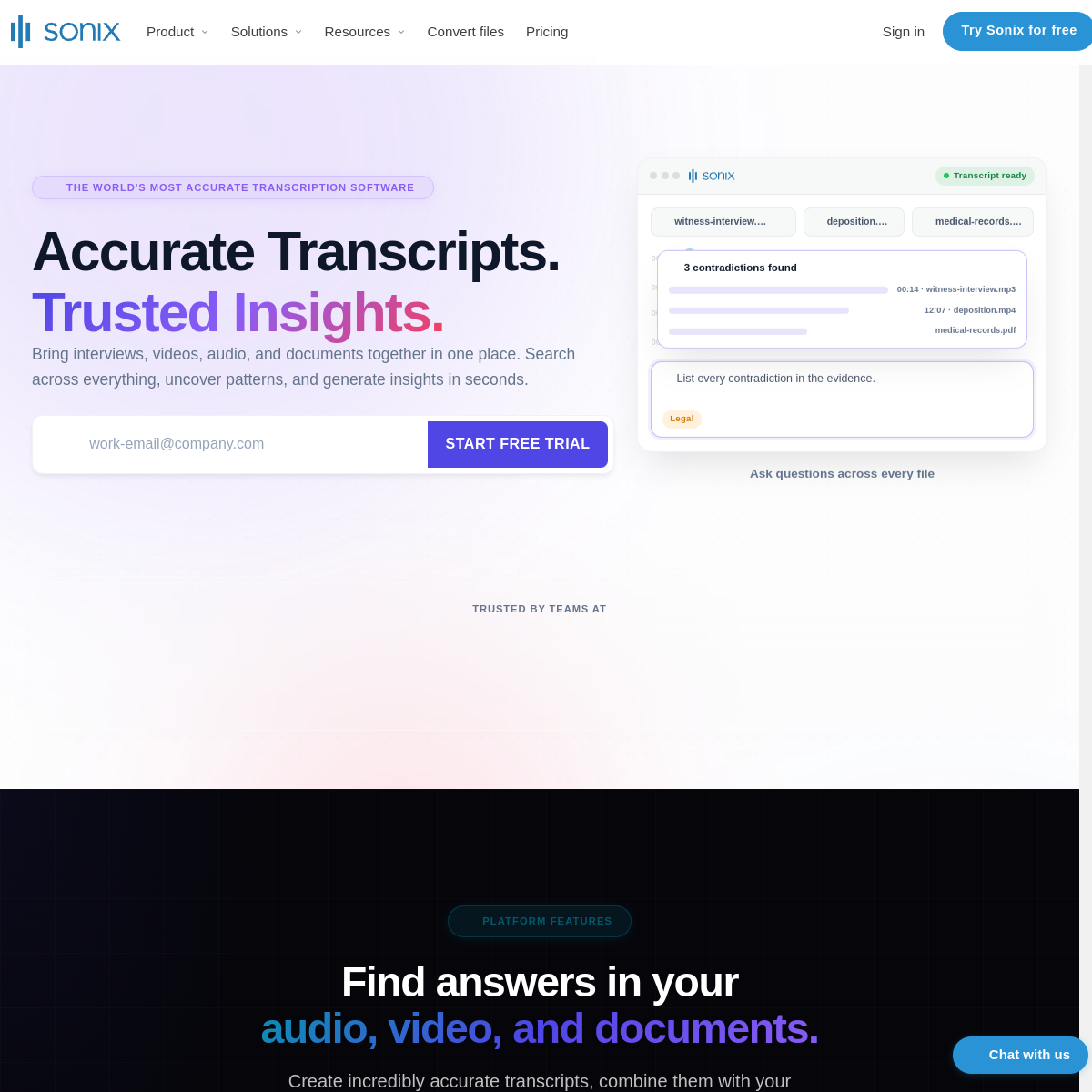 Screenshot of Sonix