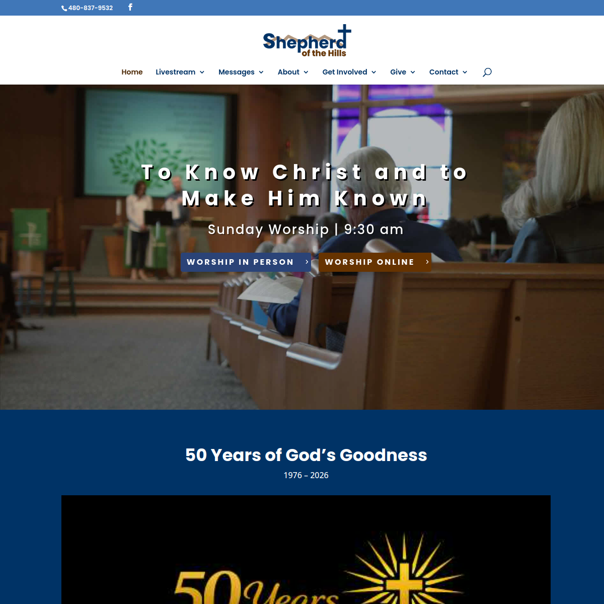 Screenshot of Shepherd of the Hills Lutheran Church