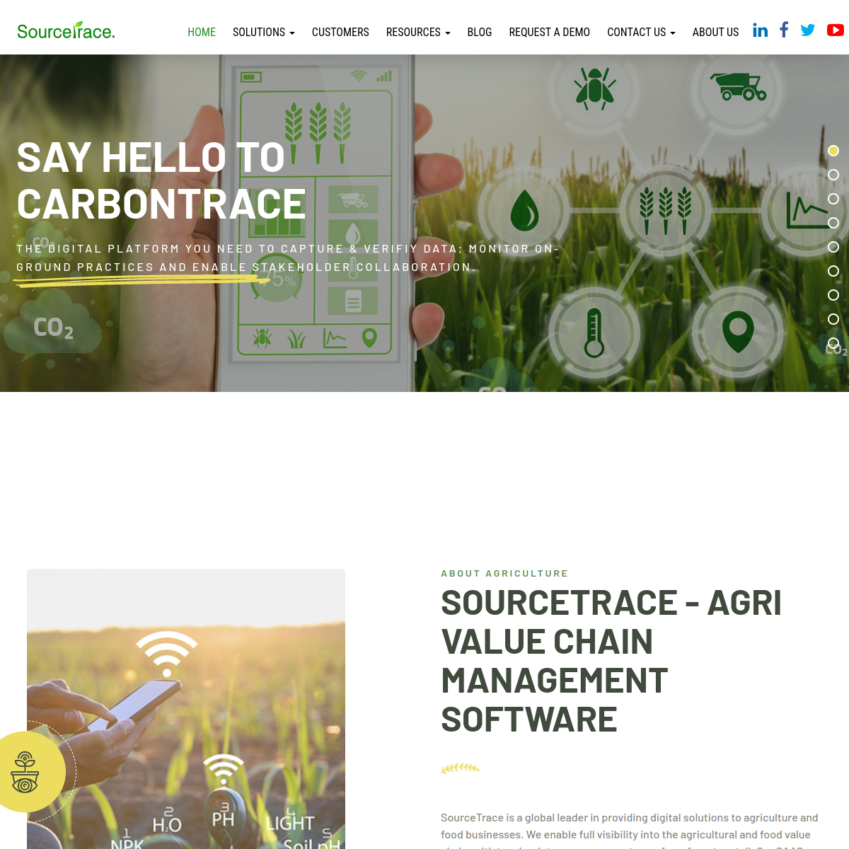 Screenshot of SourceTrace Systems