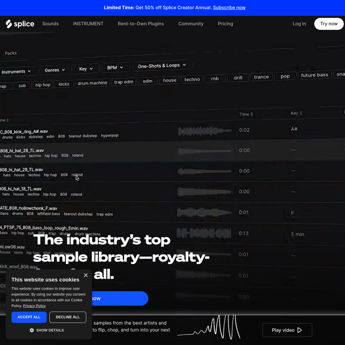 Screenshot of Splice