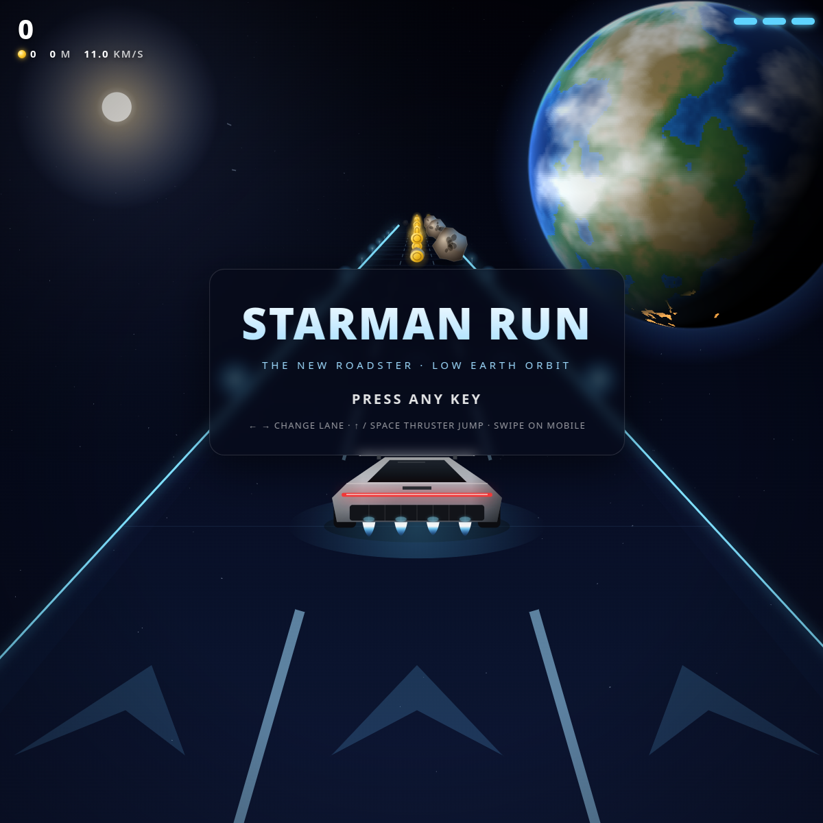 Screenshot of Starman Run