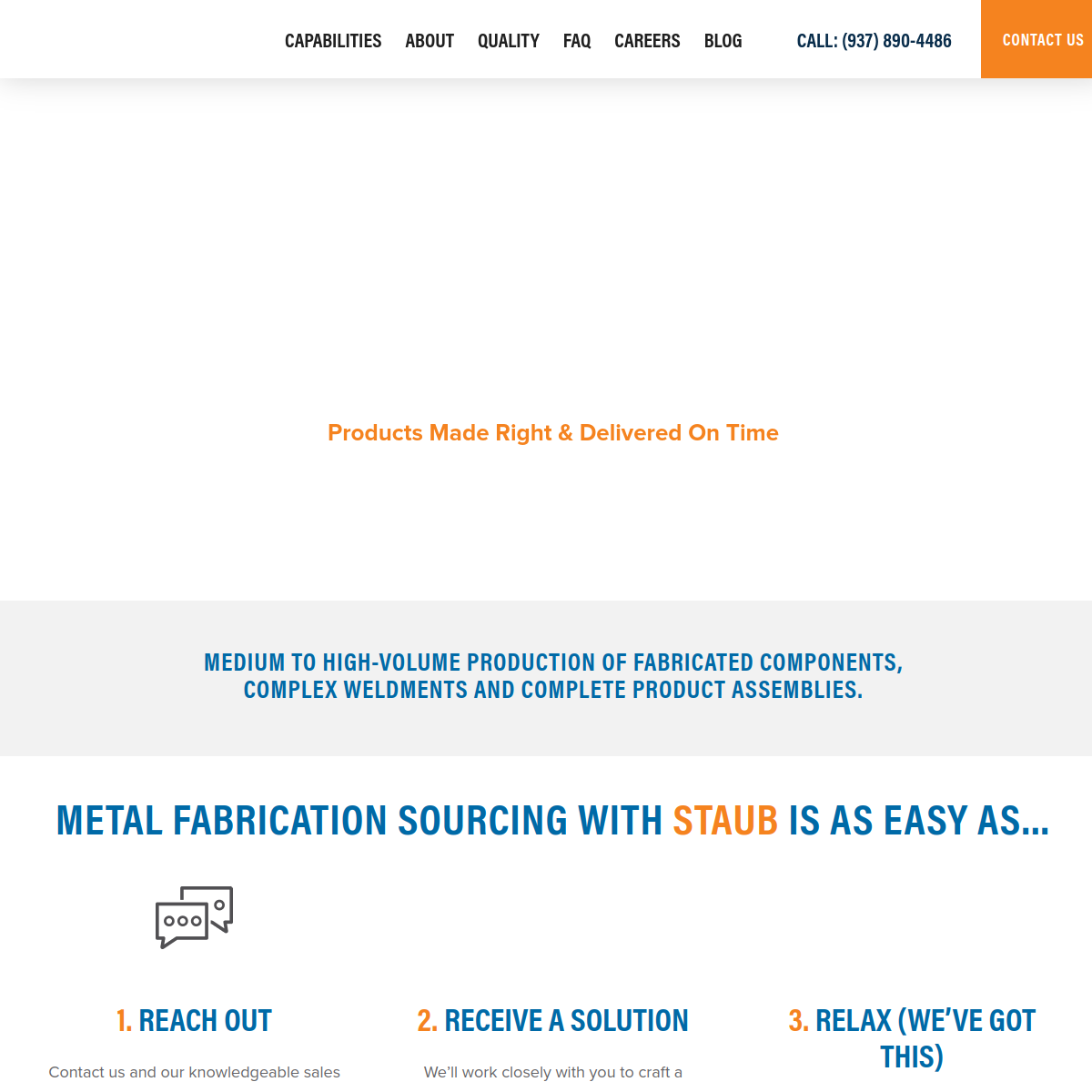 Screenshot of Staub Manufacturing Solutions