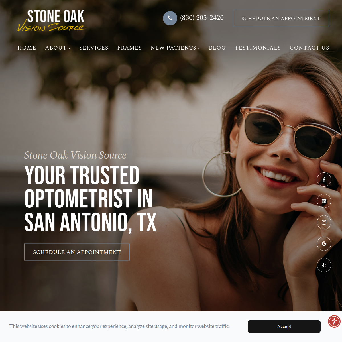Screenshot of Stone Oak Vision Source