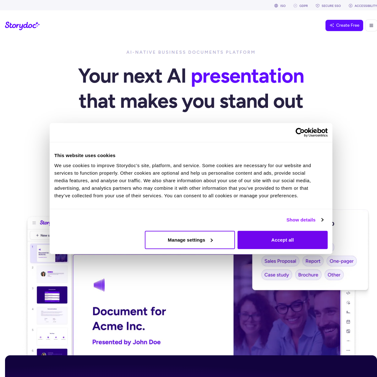 Screenshot of Storydoc