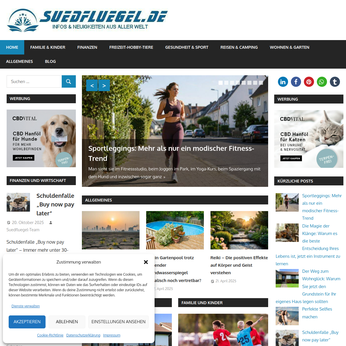Screenshot der Website