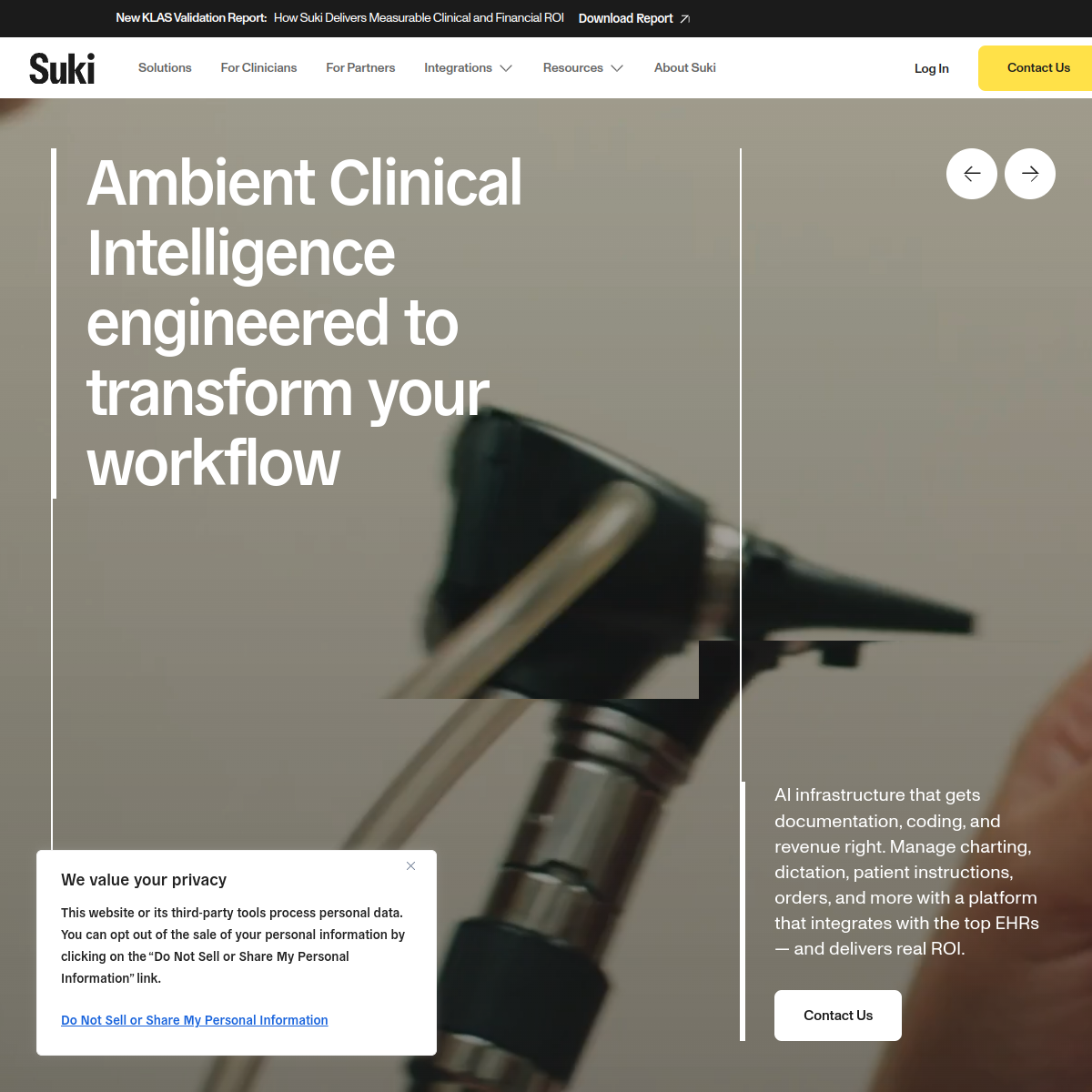 Suki AI homepage