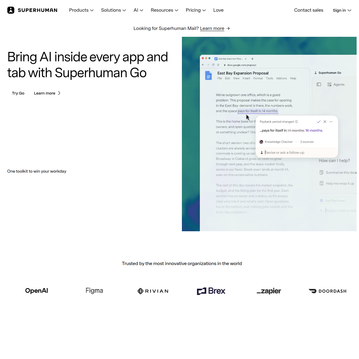 Screenshot of Superhuman