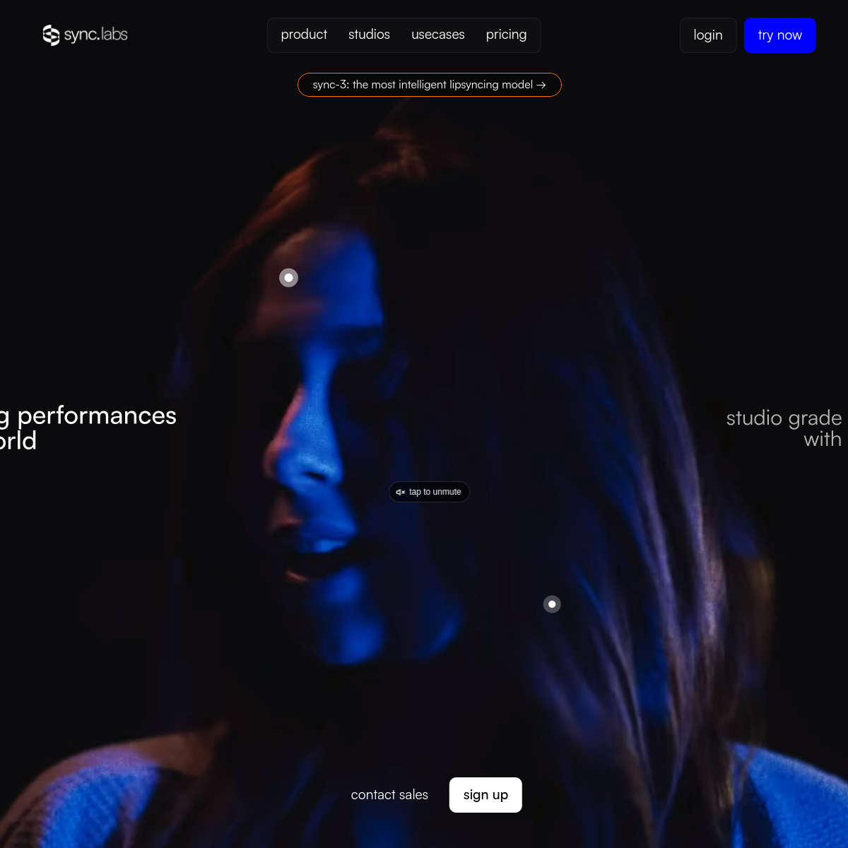 Screenshot of Sync Labs