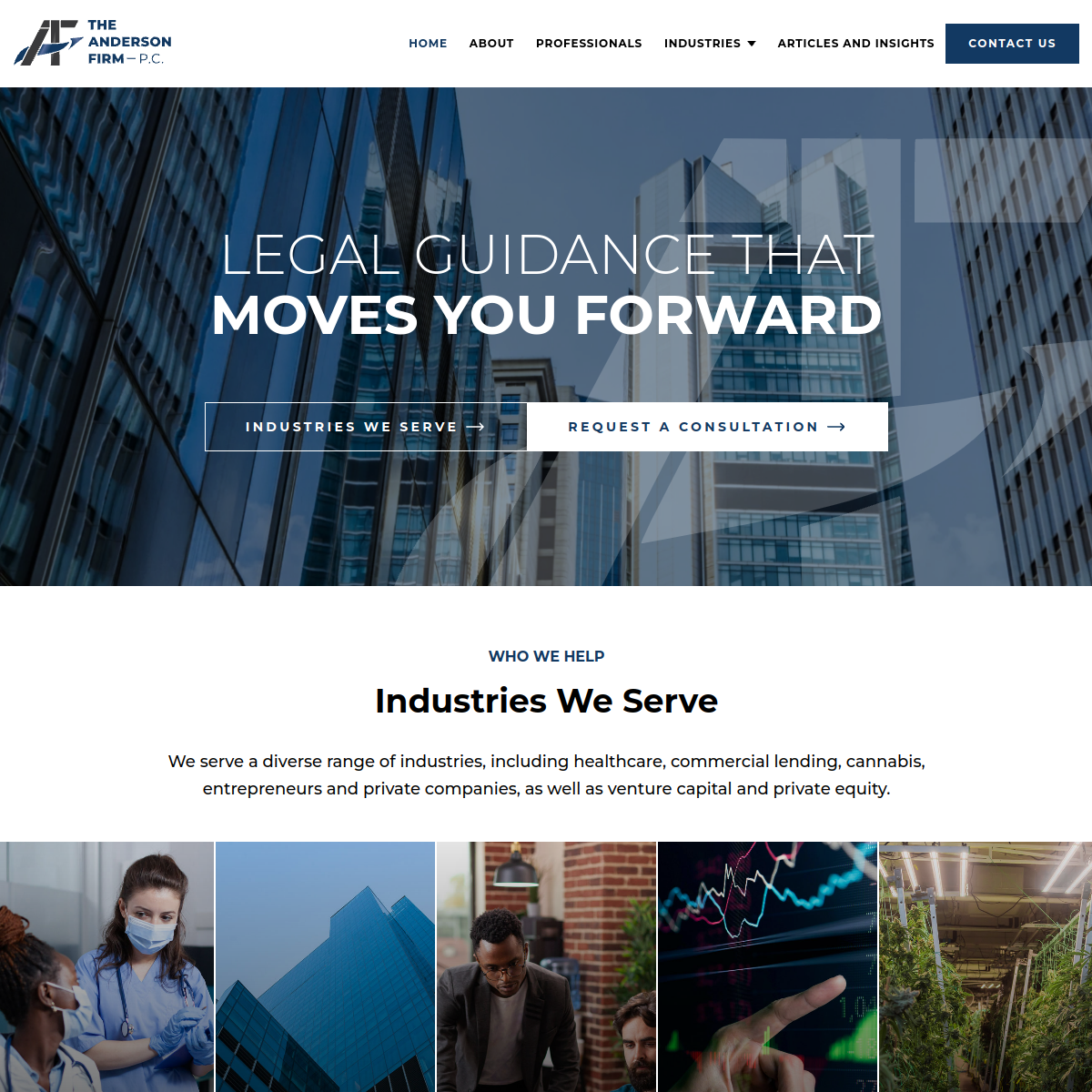 Screenshot of The Anderson Firm, P.C.