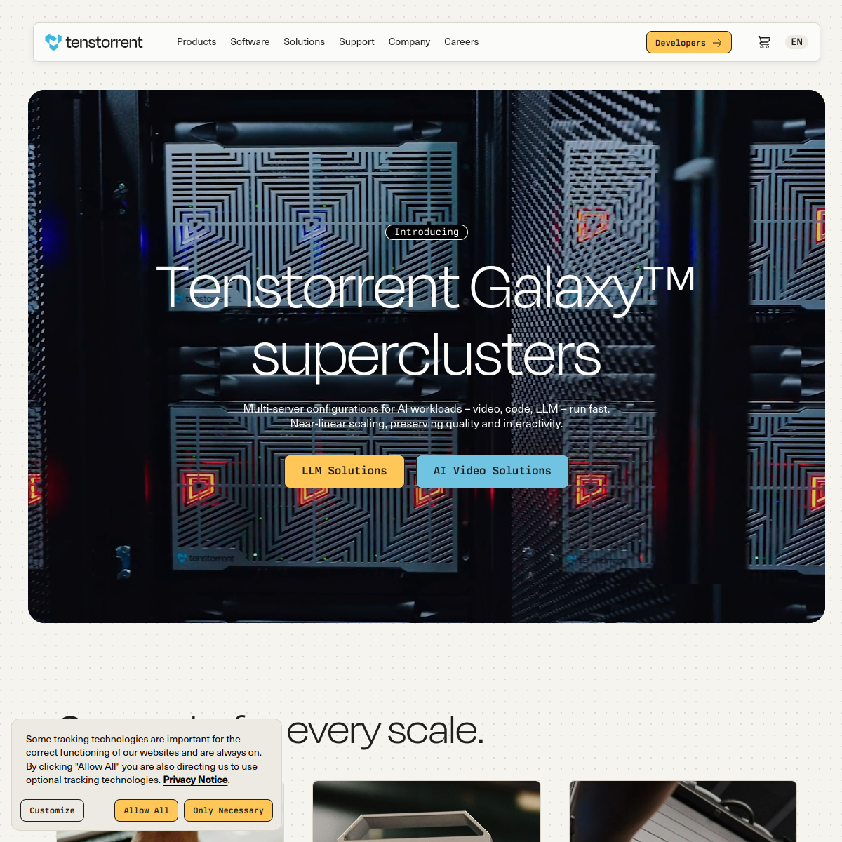 Screenshot of Tenstorrent