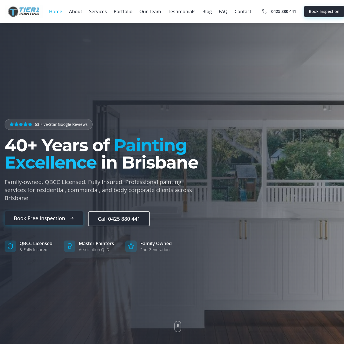 Tier 1 Painting - Brisbane Web Design project