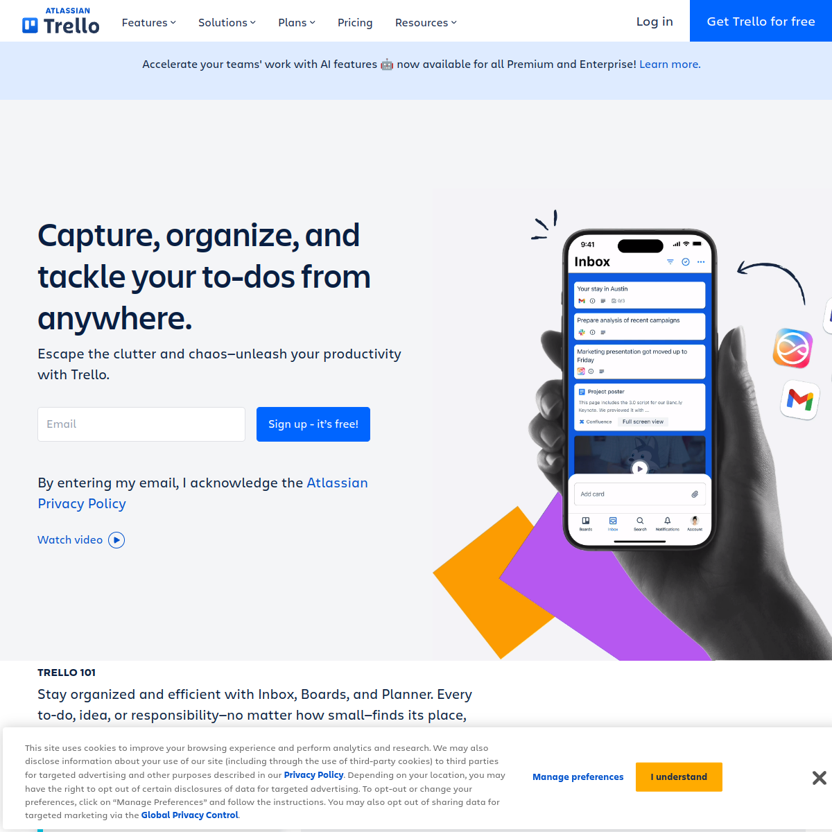 Screenshot of Trello