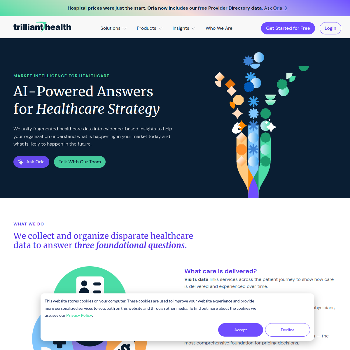 Trilliant Health homepage