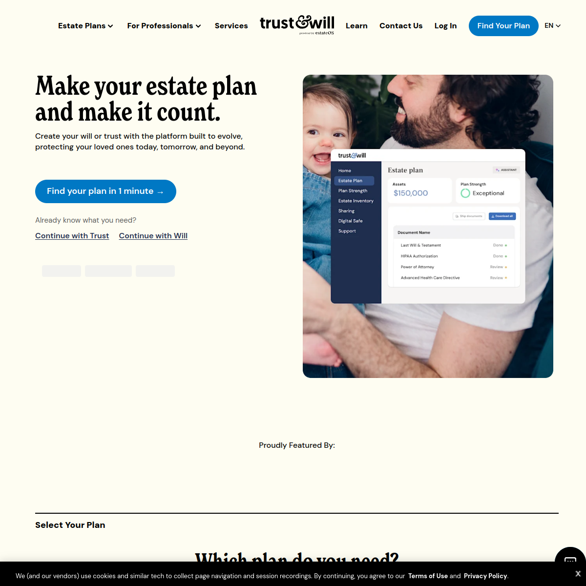Screenshot of Trust & Will
