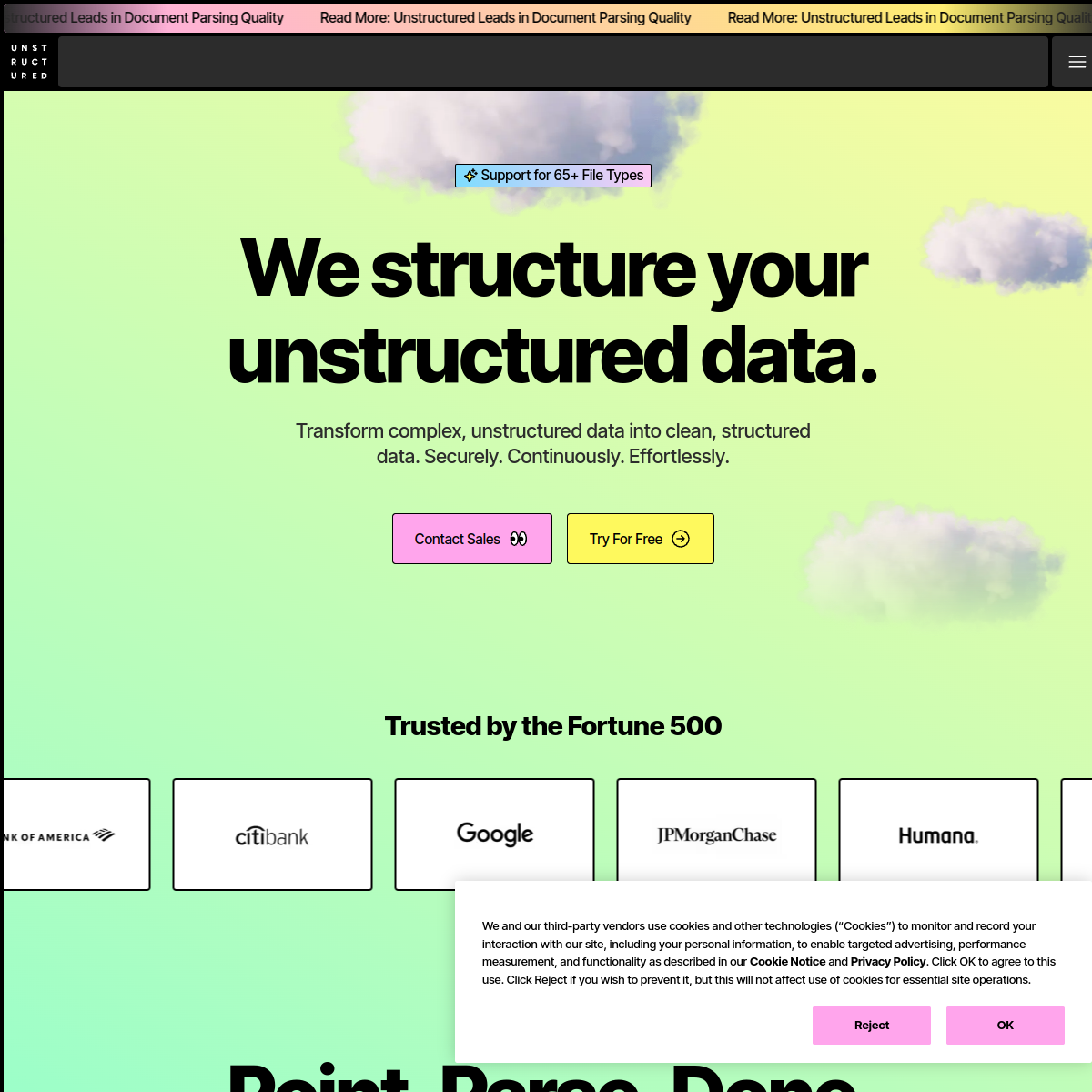 Screenshot of Unstructured