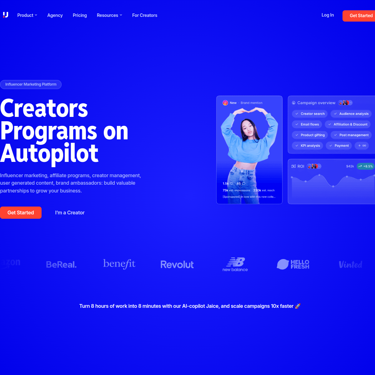 Screenshot of Upfluence
