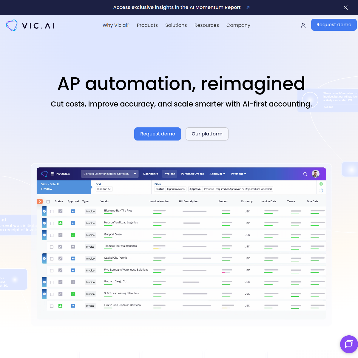 Screenshot of Vic.ai