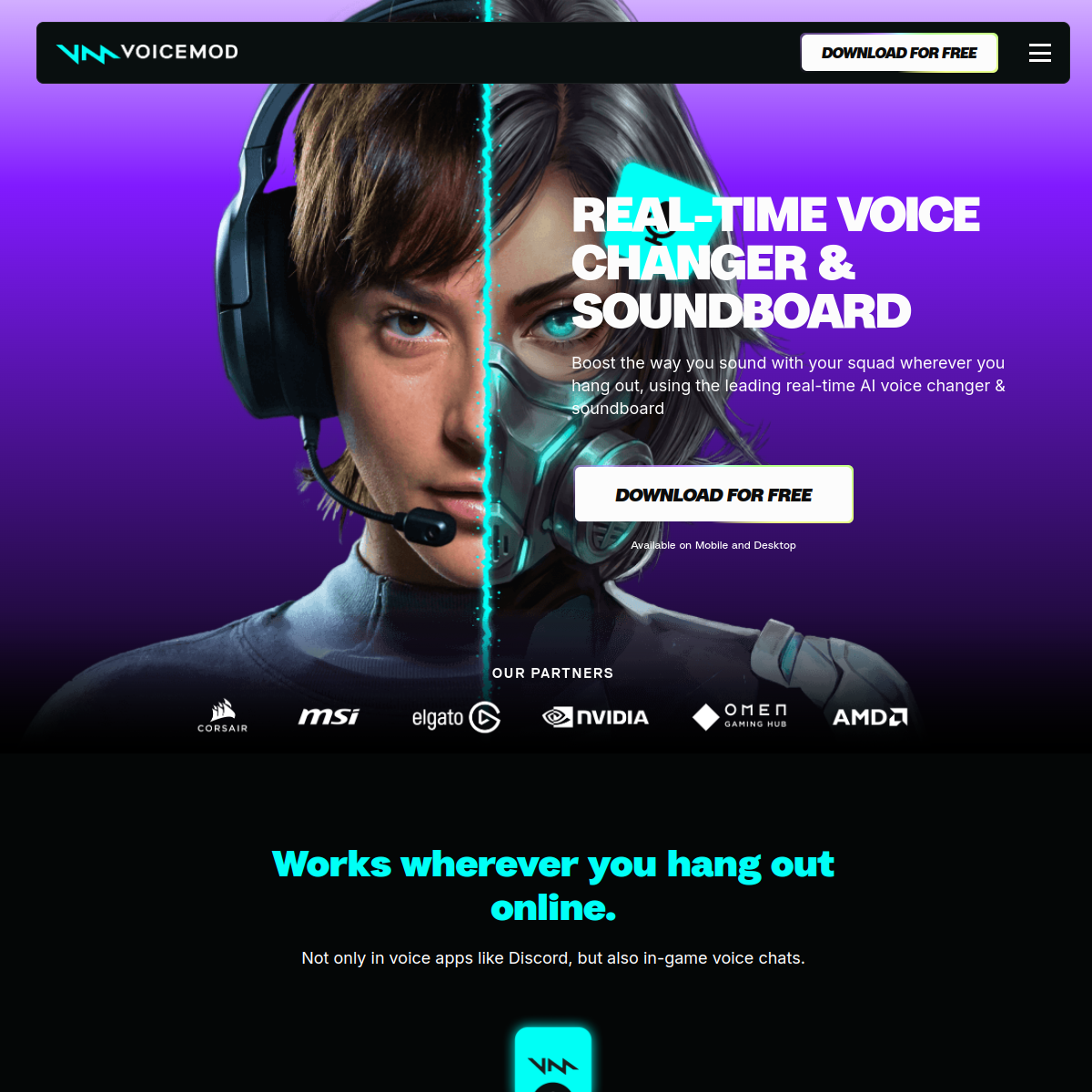 Screenshot of Voicemod