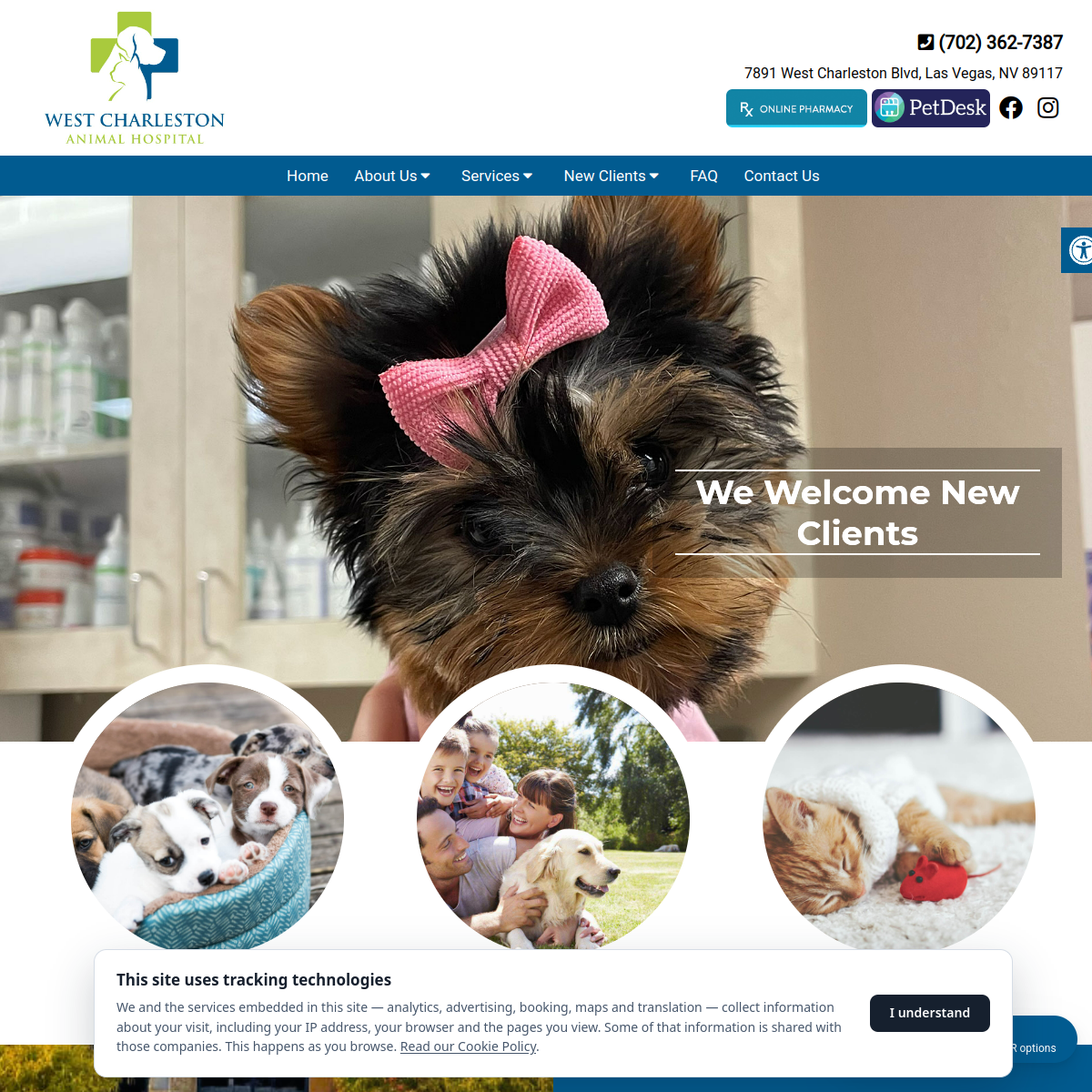 Screenshot of West Charleston Animal Hospital