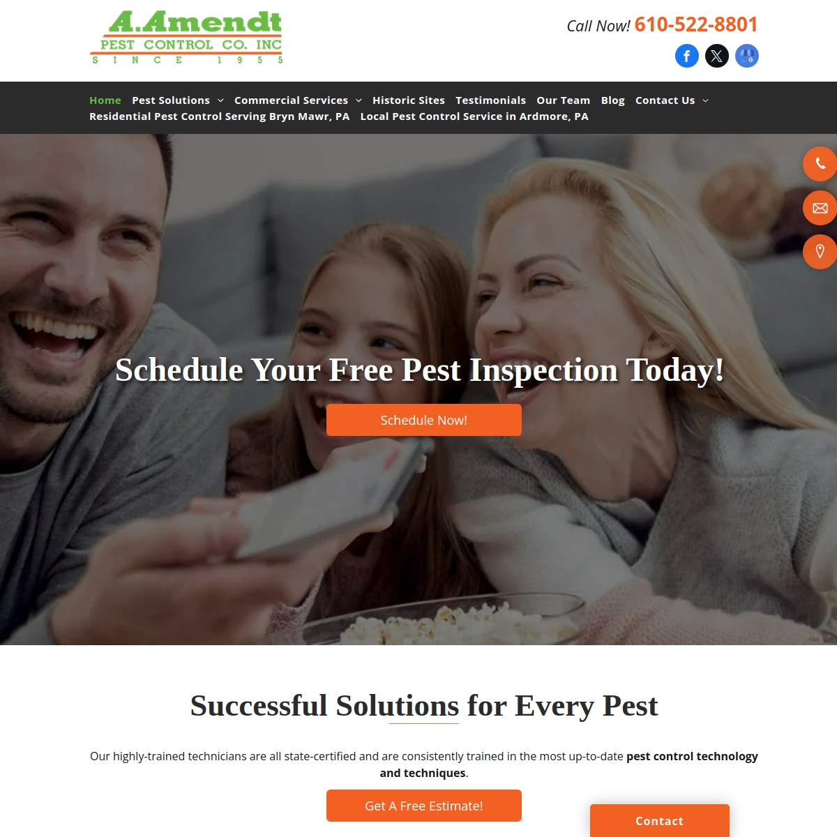Screenshot of A Amendt Pest Control Co Inc