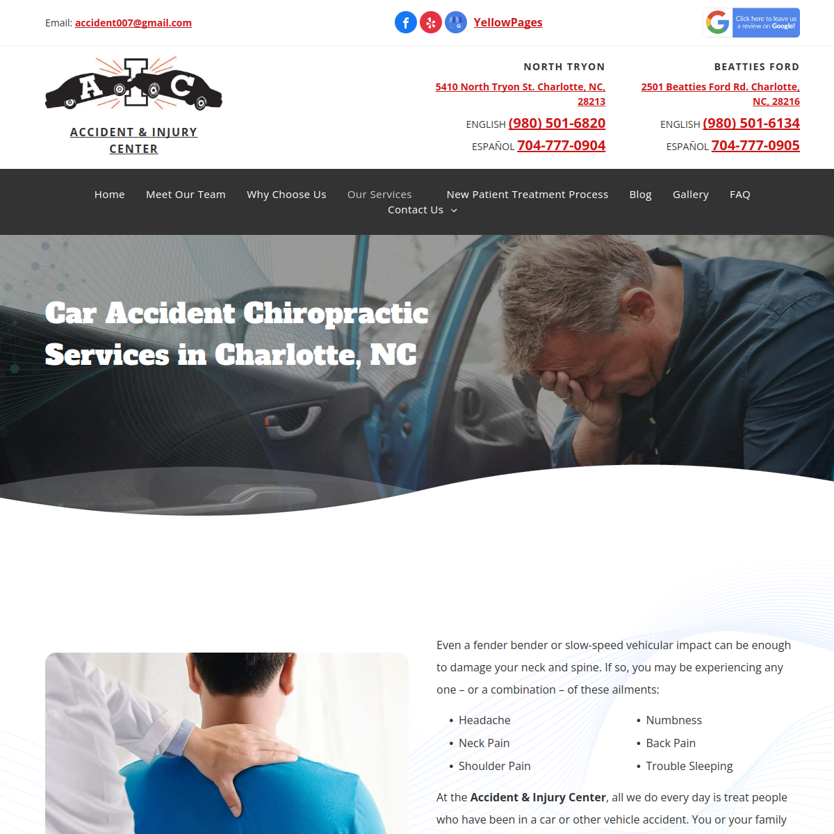 Screenshot of Accident & Injury Center