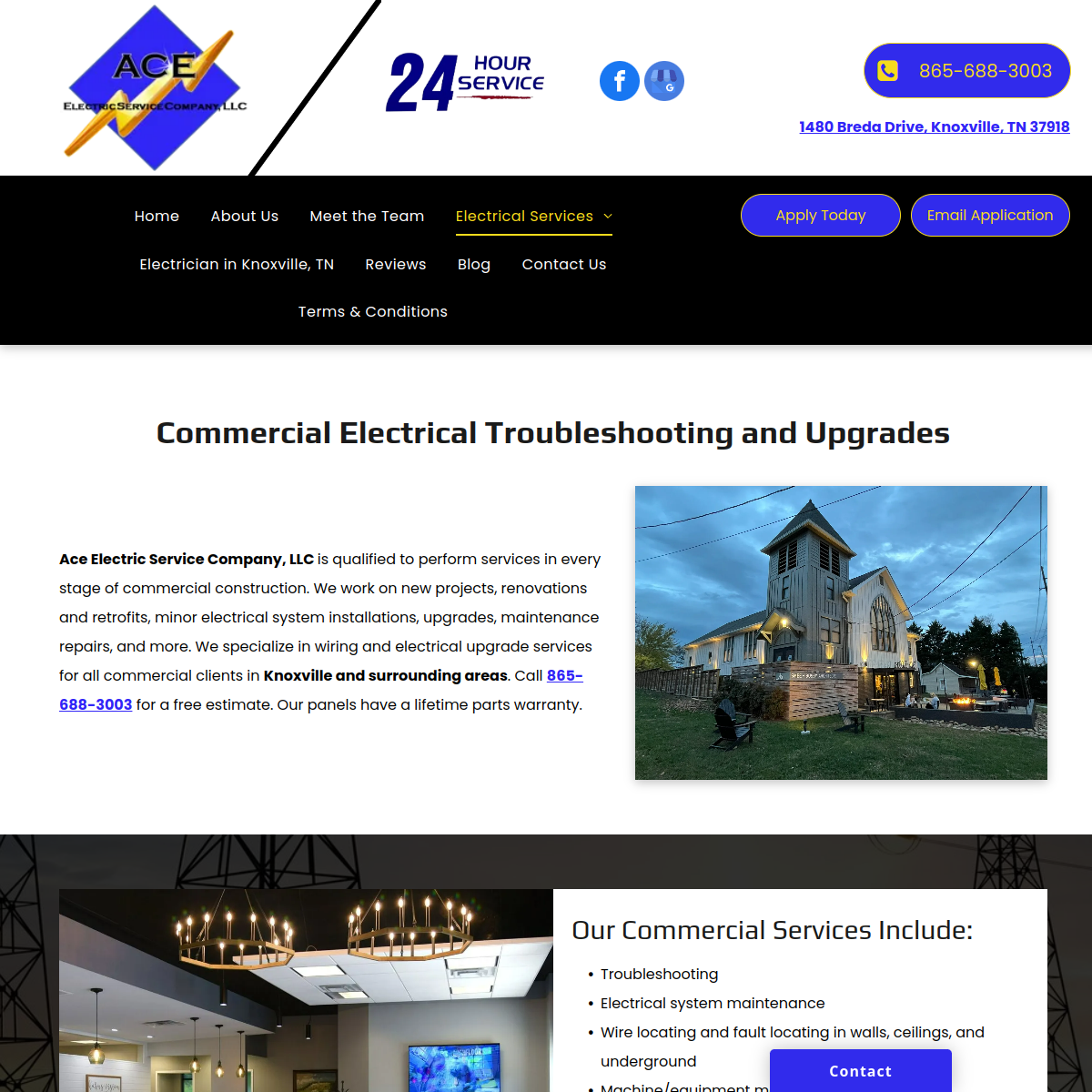 Screenshot of Ace Electric Service Co., LLC