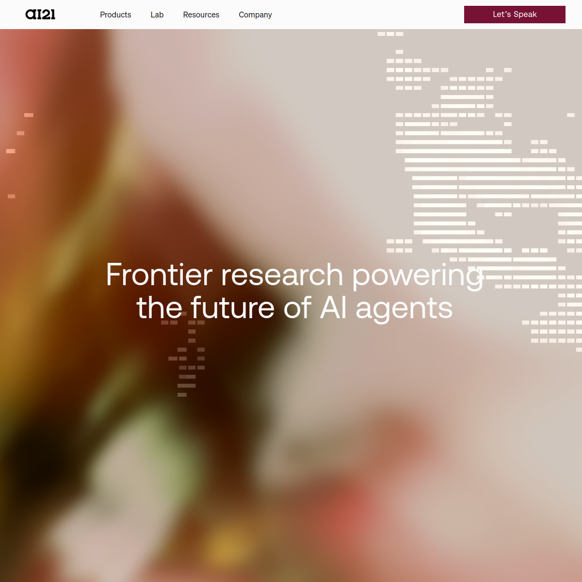 Screenshot of AI21 Labs