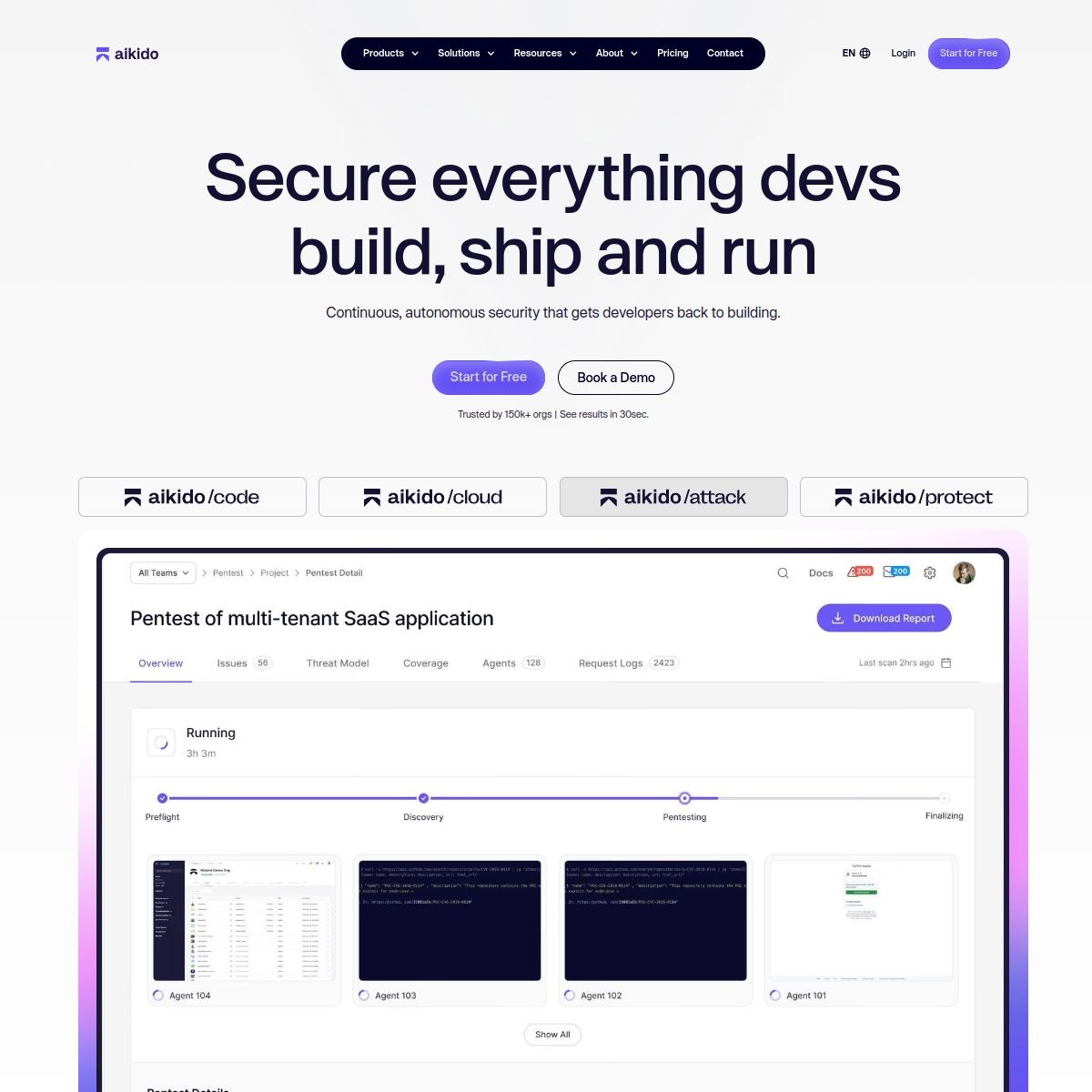 Screenshot of Aikido Security