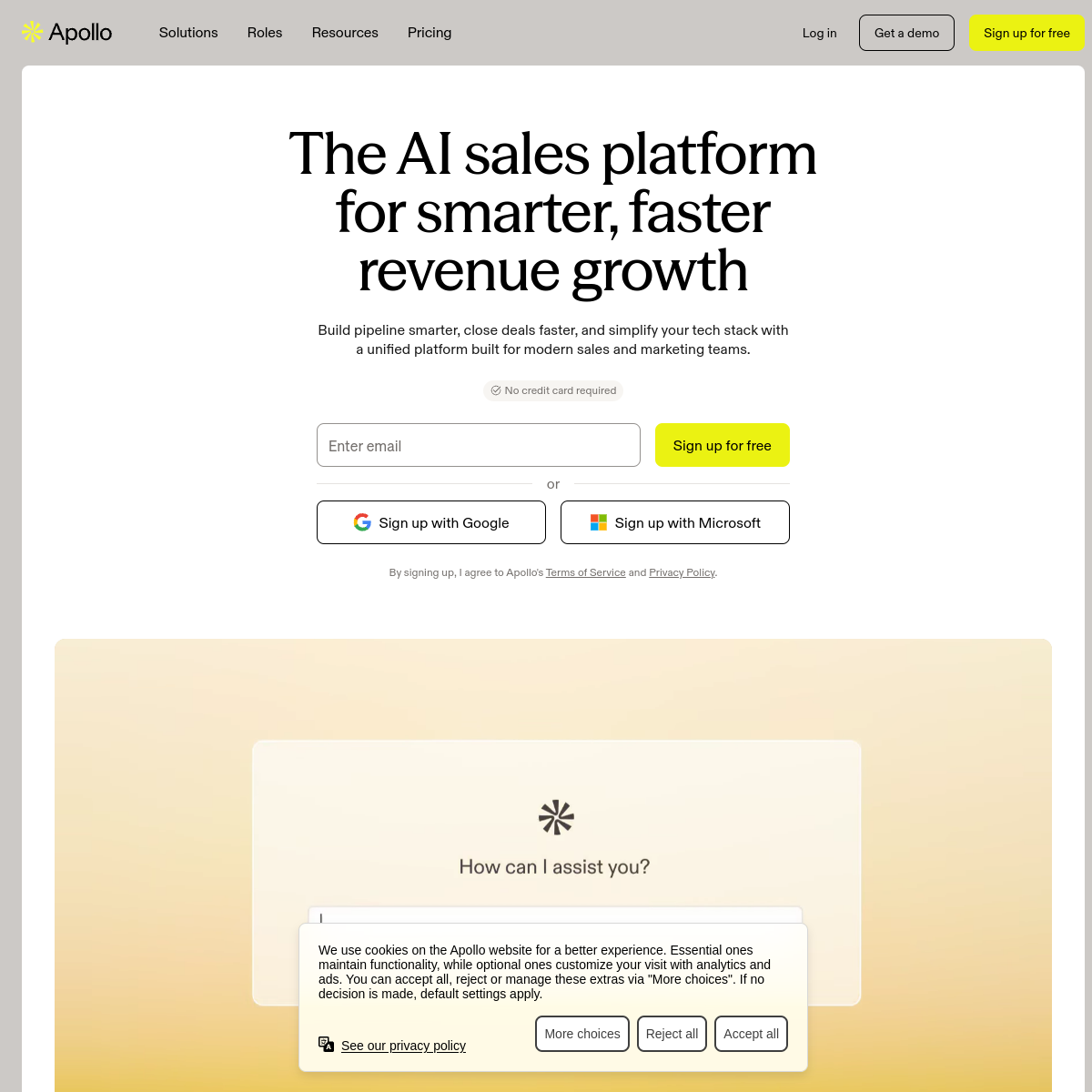 Screenshot of Apollo.io
