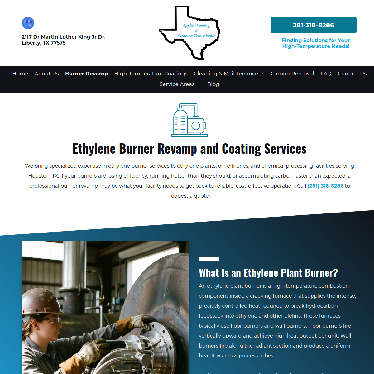 Screenshot of Applied Coating & Cleaning Technologies