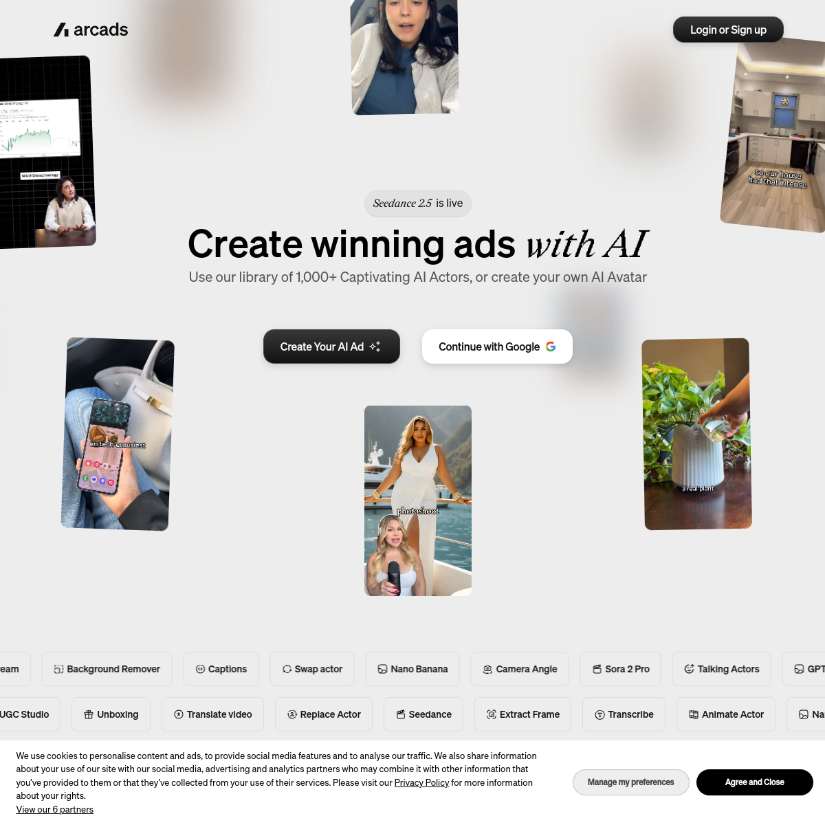 Screenshot of Arcads