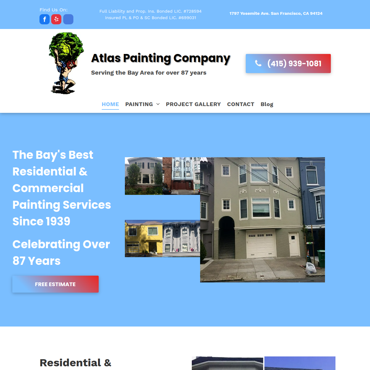 Screenshot of Atlas Painting Co