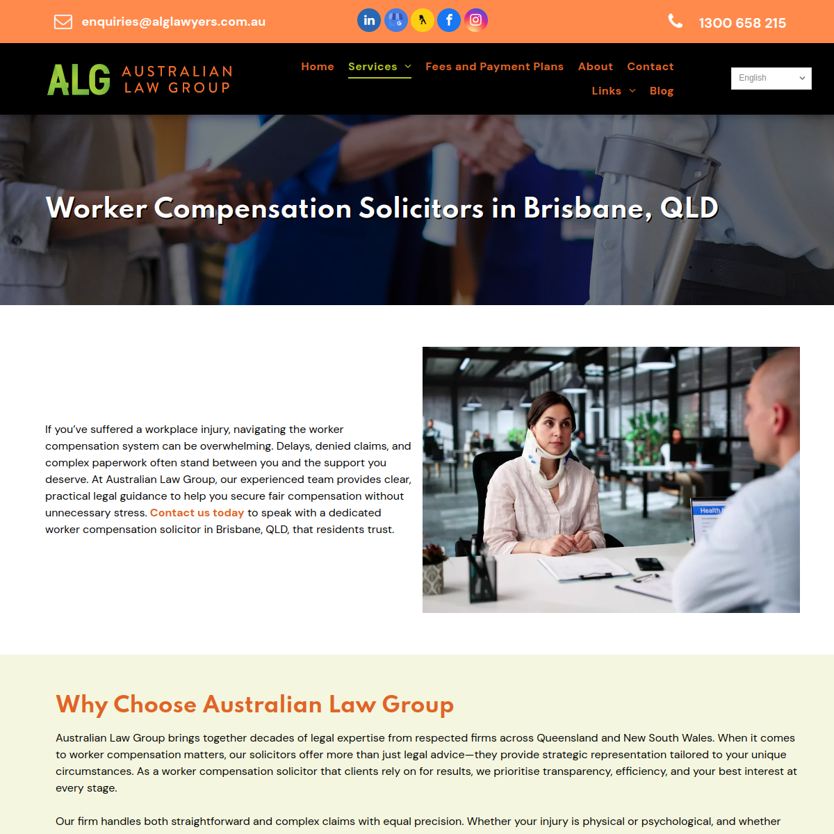 Screenshot of Australian Law Group