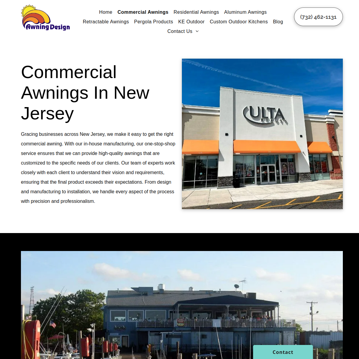 Screenshot of Awning Design Inc