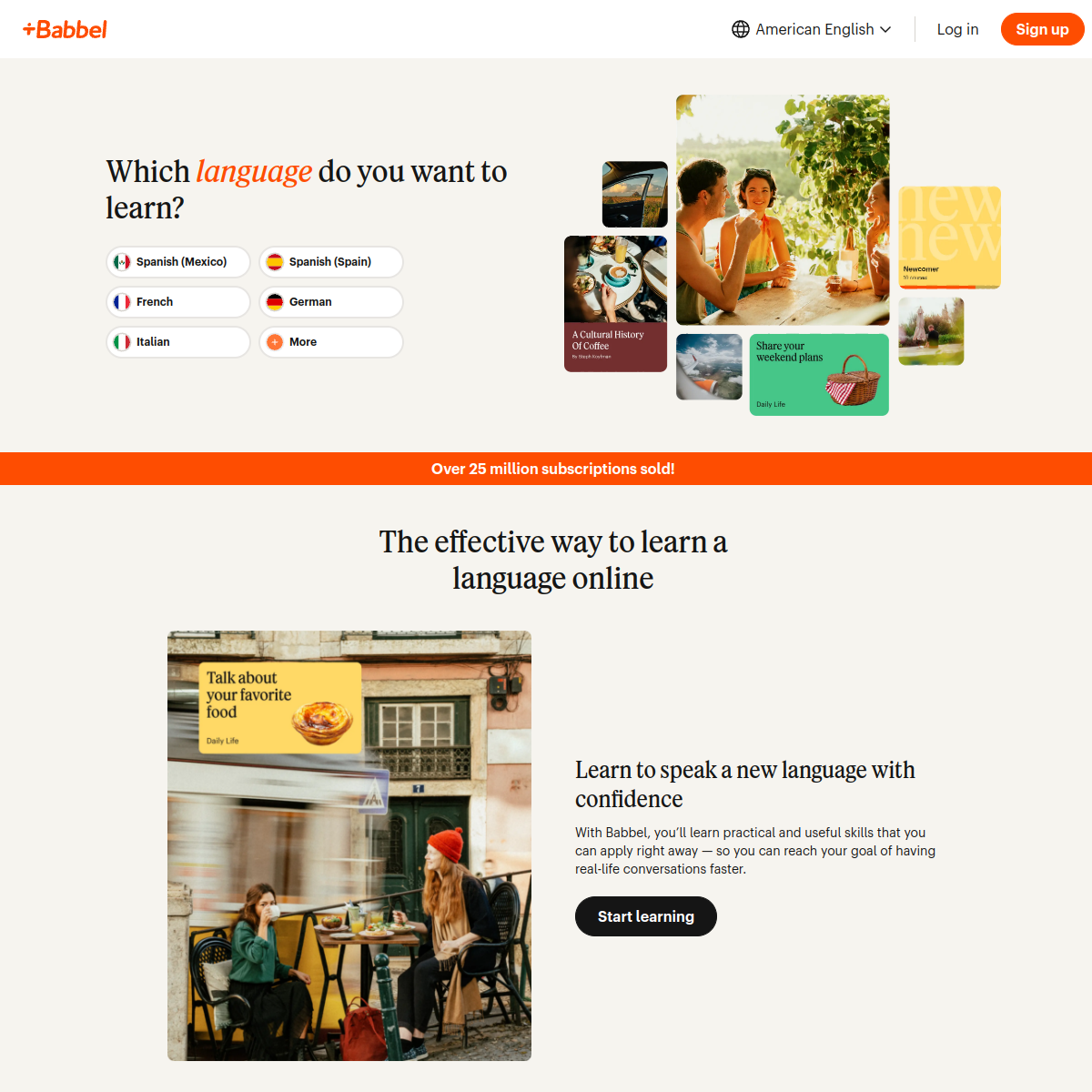 Screenshot of Babbel