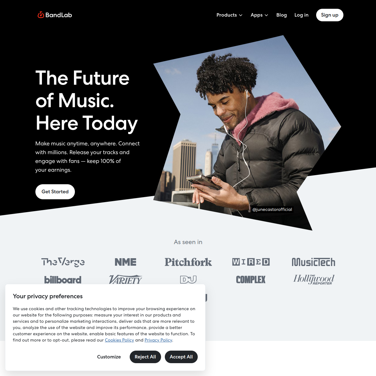 Screenshot of BandLab