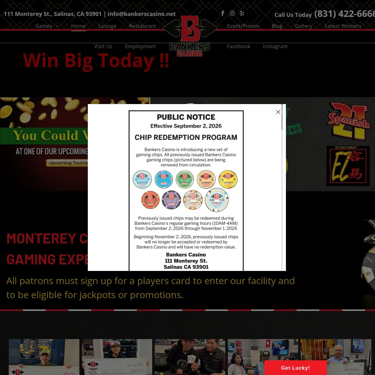 Screenshot of Bankers Casino