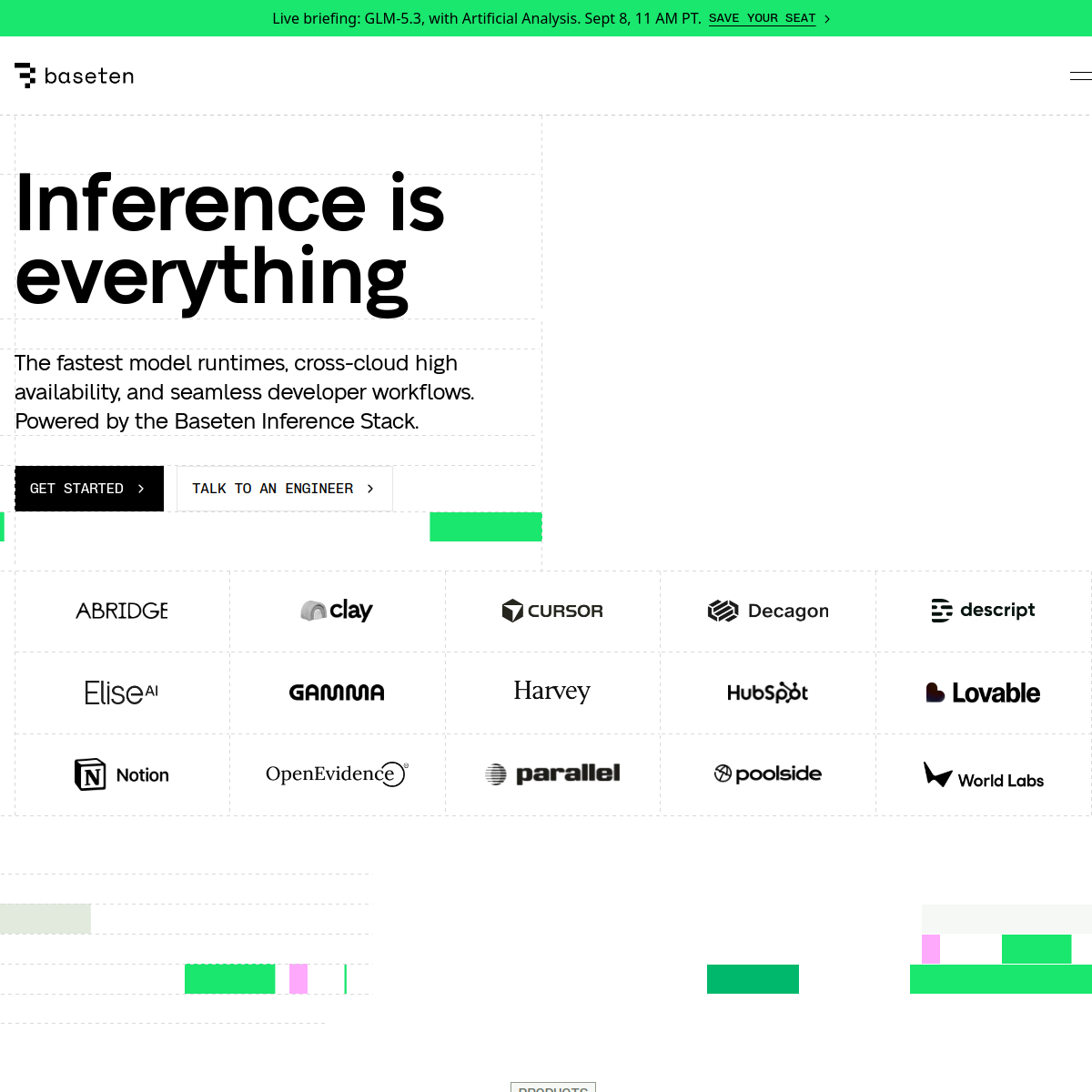 Screenshot of Baseten
