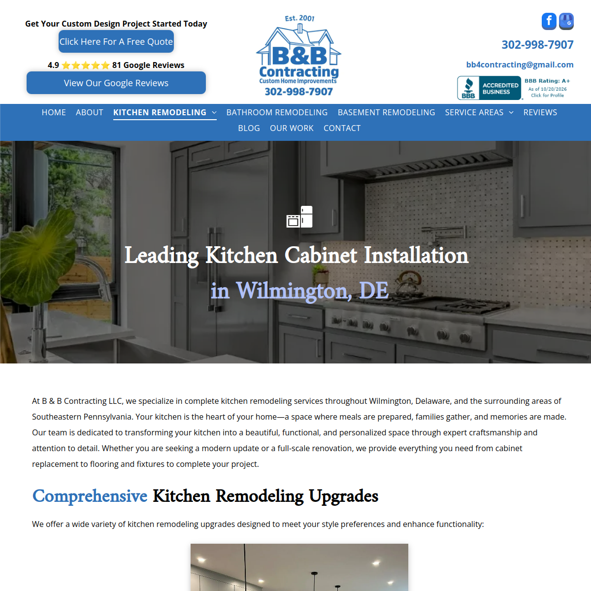 Screenshot of B & B Contracting, LLC