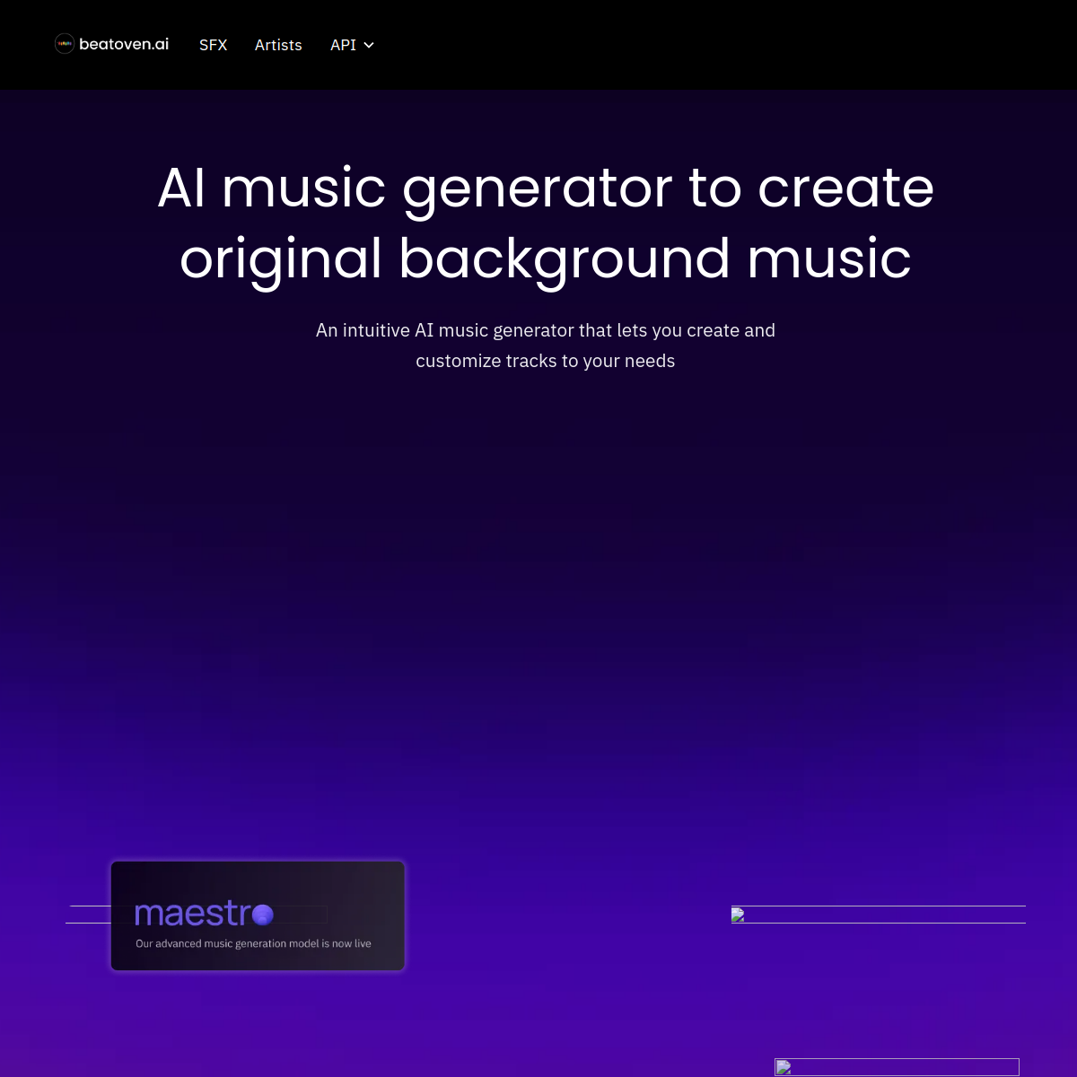 Screenshot of Beatoven.ai