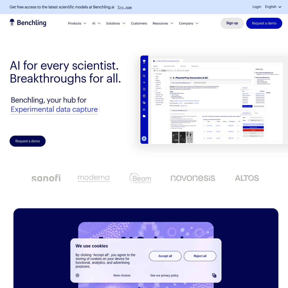 Screenshot of Benchling