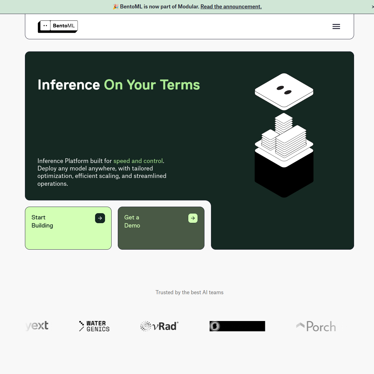 Screenshot of BentoML