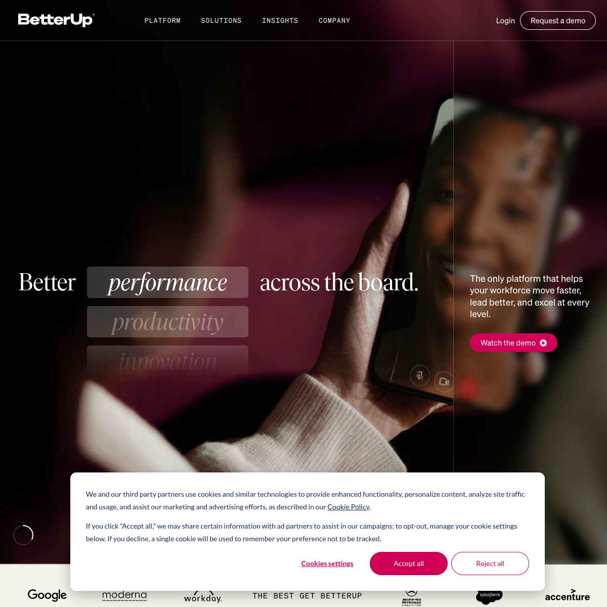 Screenshot of BetterUp