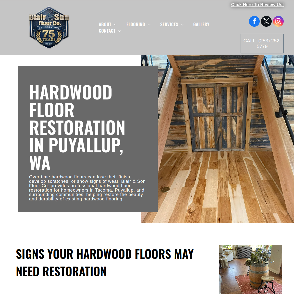 Screenshot of Blair & Sons Floor Co