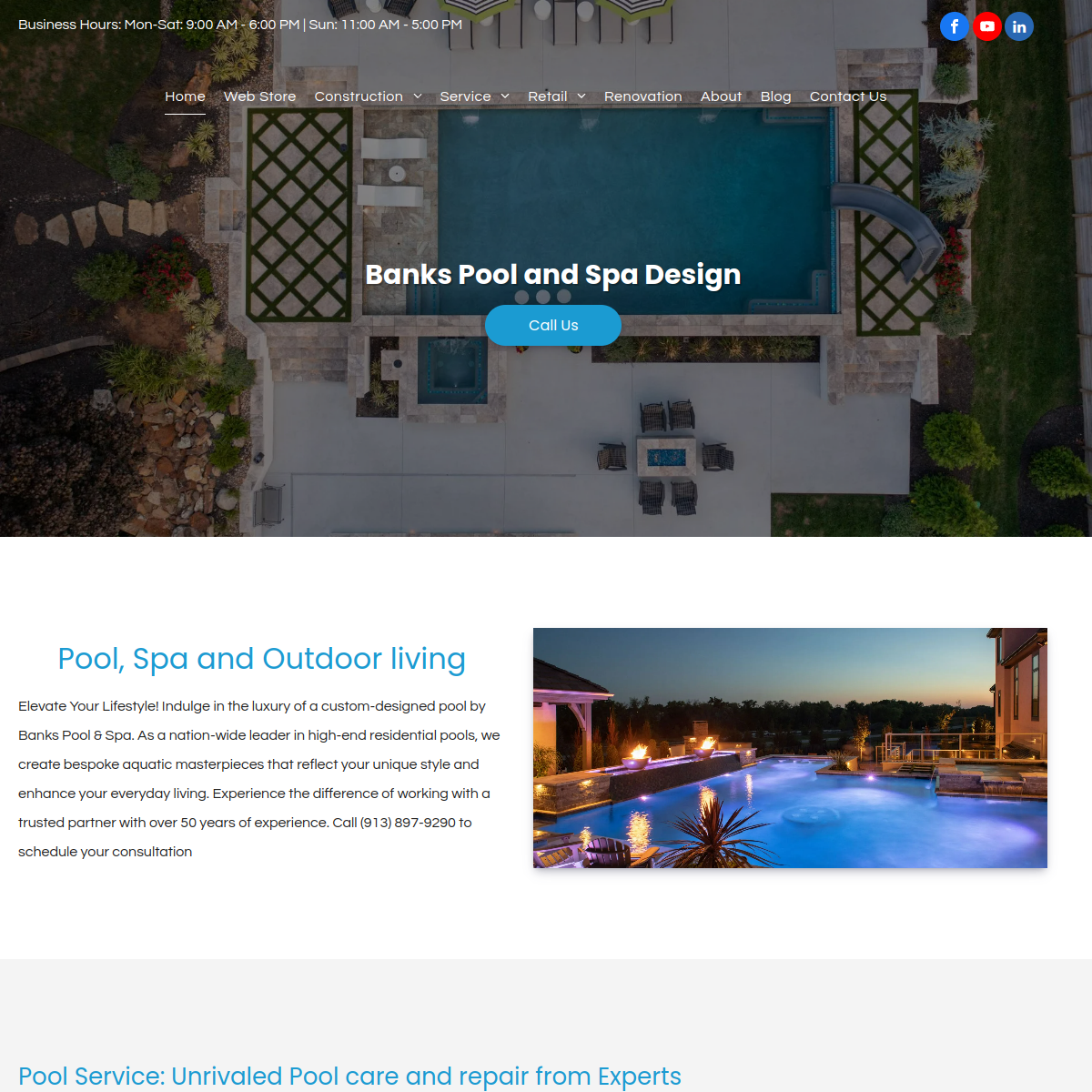 Screenshot of Banks Blue Valley Pool and Spa
