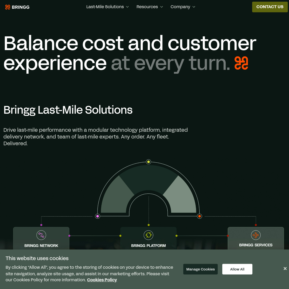 Screenshot of Bringg