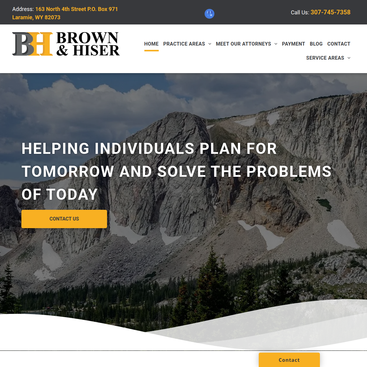 Screenshot of Brown & Hiser LLC