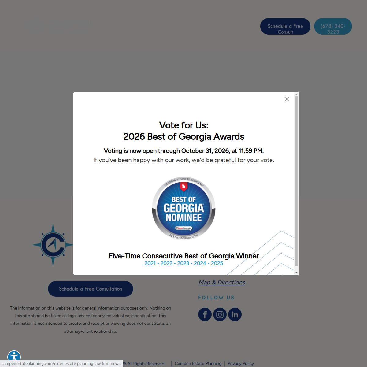 Screenshot of Campen Estate Planning LLC