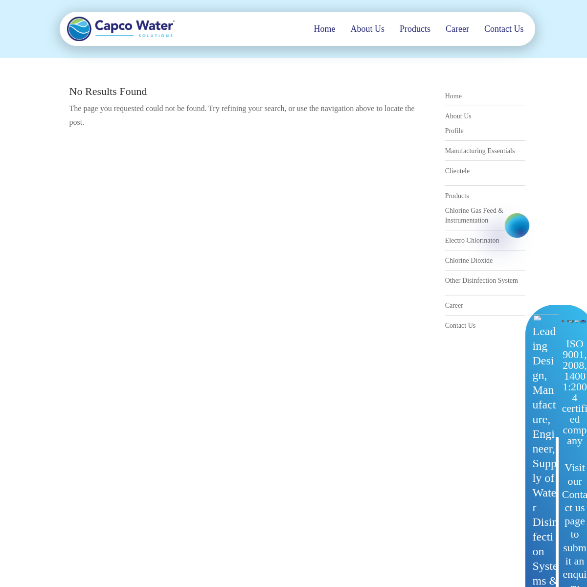 Screenshot of Capco Water Solutions Pvt Ltd