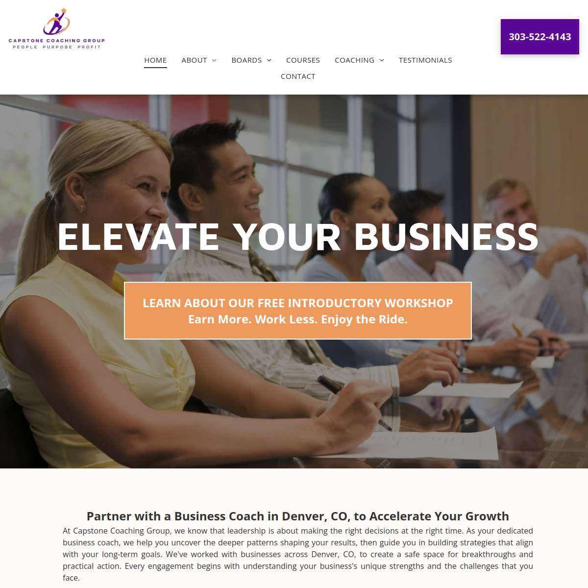 Screenshot of Capstone Coaching Group